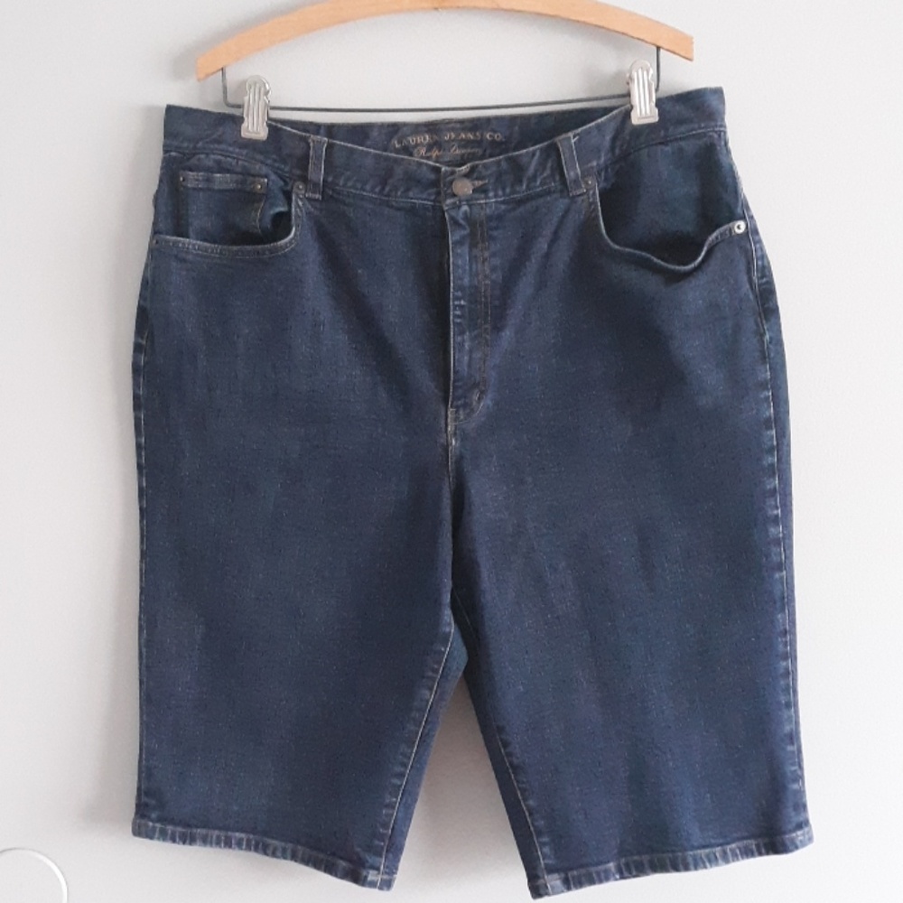 Ralph Lauren Dark Wash Denim Shorts Size 16